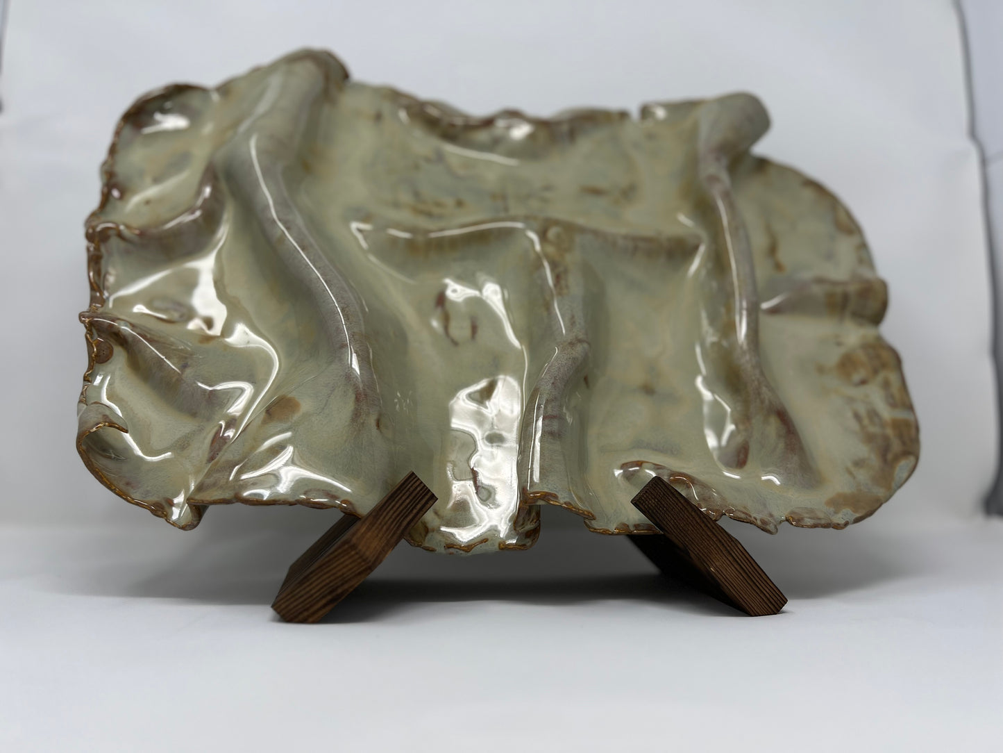 Decorative Ceramic Art Piece | Handcrafted Pottery | “The Essence of Fabric” Functional Display