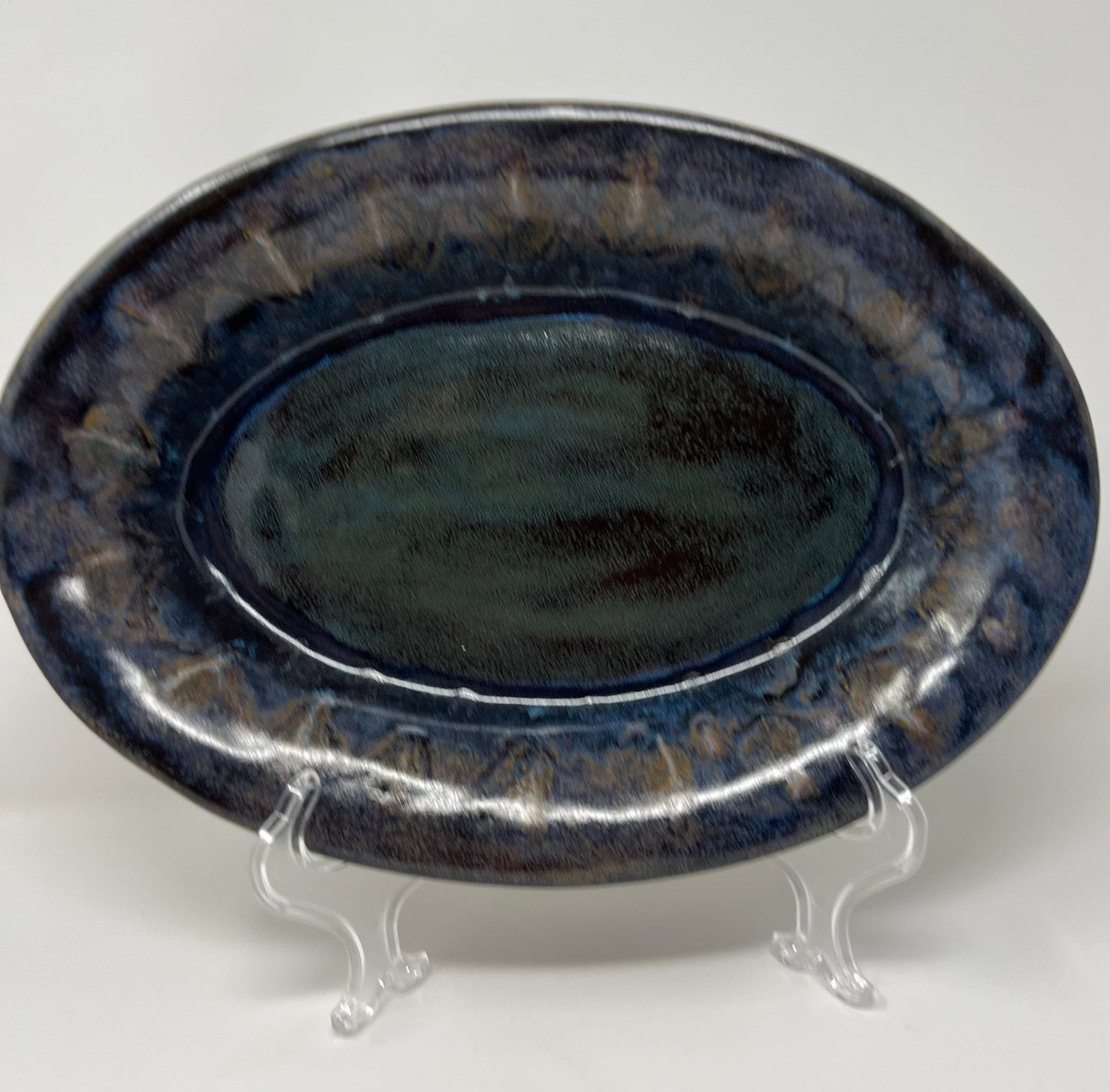 Large Oval Serving Platter | Handmade Pottery & Ceramics | Midnight Ridge
