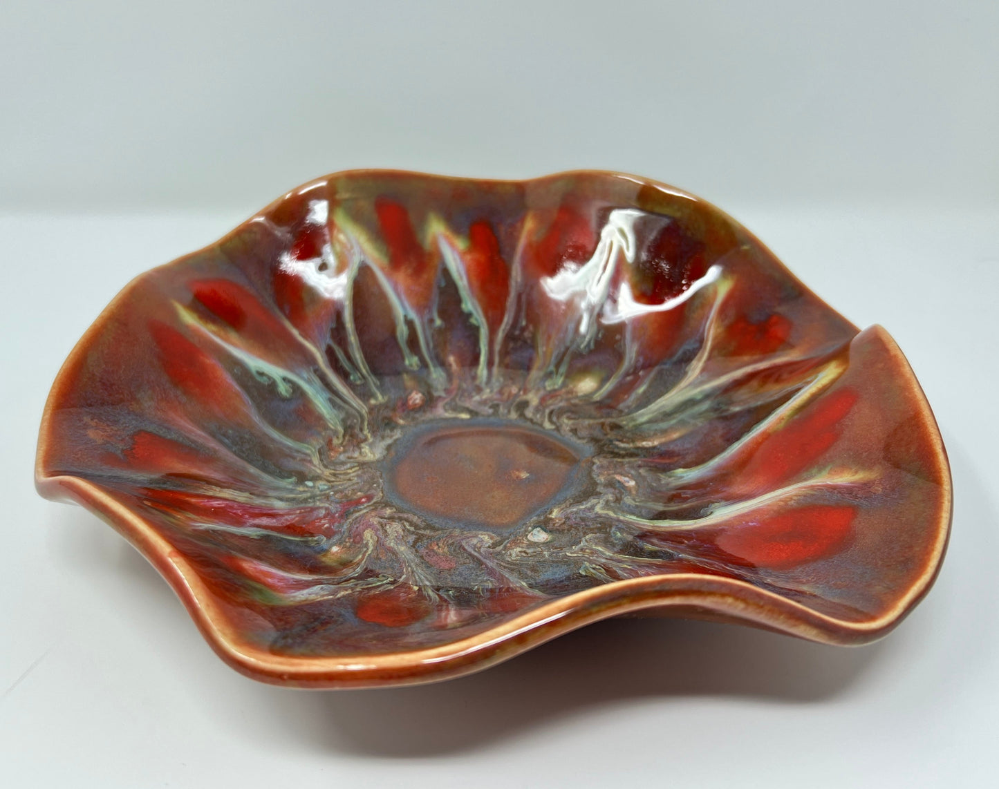 Small Wavy Bowl | Handmade Pottery & Ceramics | Red Ember
