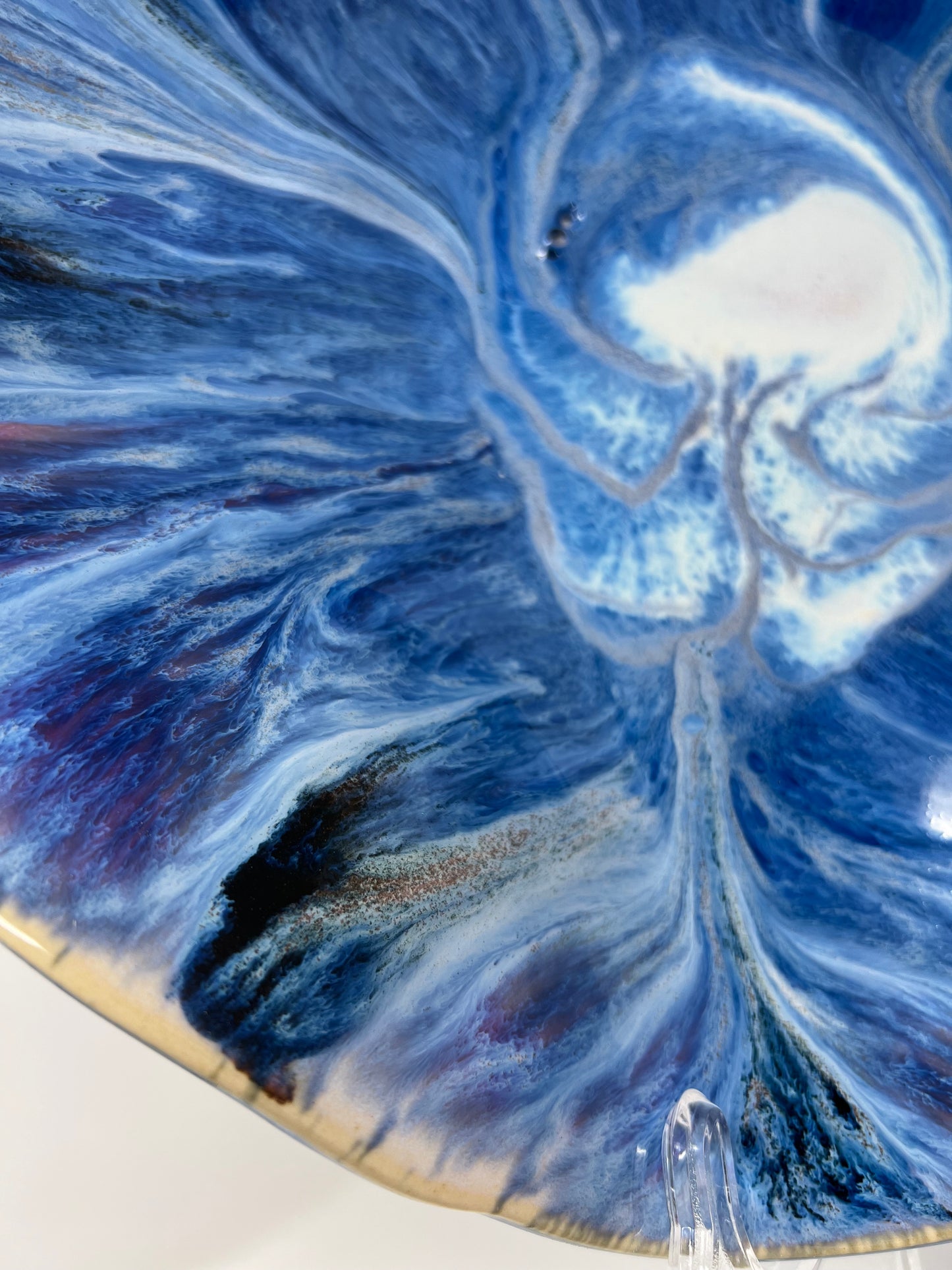 Large Wavy Bowl | Handmade Pottery & Ceramics | Glacial Surge (Artist Second)