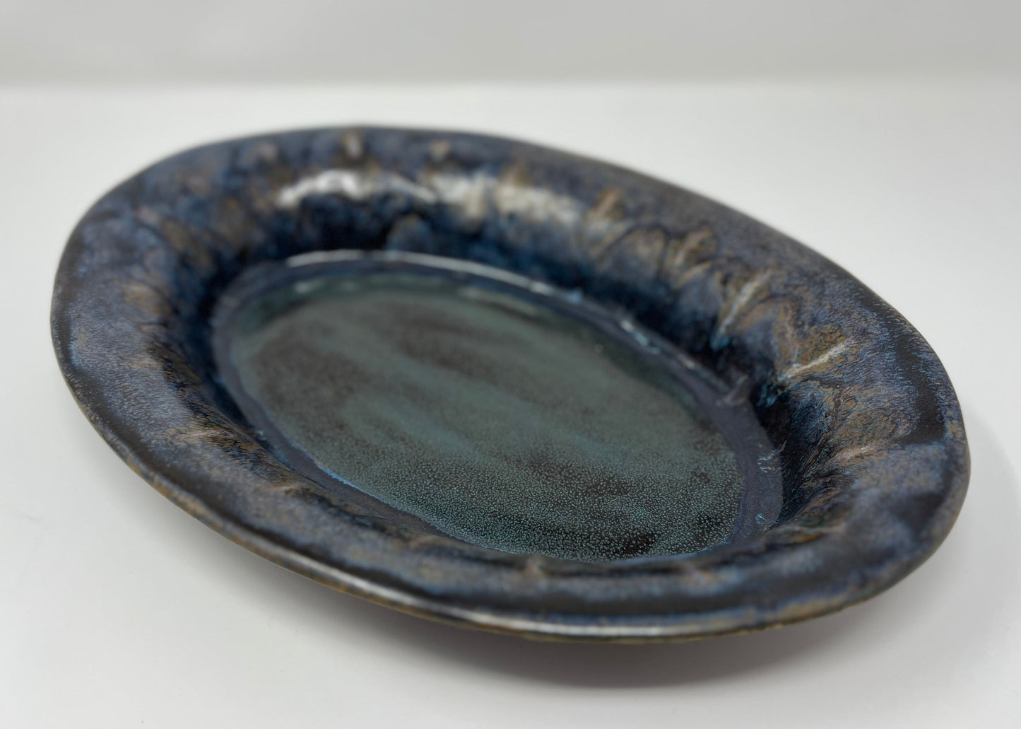 Large Oval Serving Platter | Handmade Pottery & Ceramics | Midnight Ridge