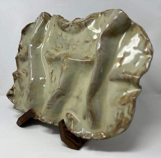 Decorative Ceramic Art Piece | Handcrafted Pottery | “The Essence of Fabric” Functional Display