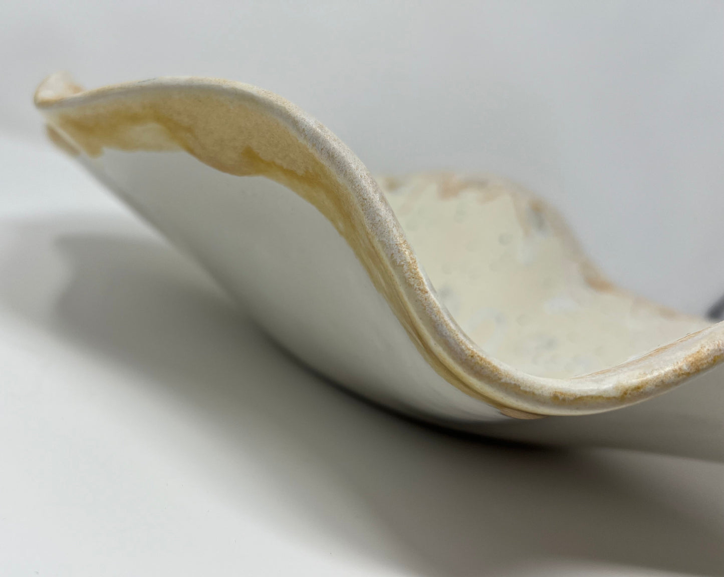 Large Wavy Bowl | Handmade Pottery & Ceramics | Winter Radiance