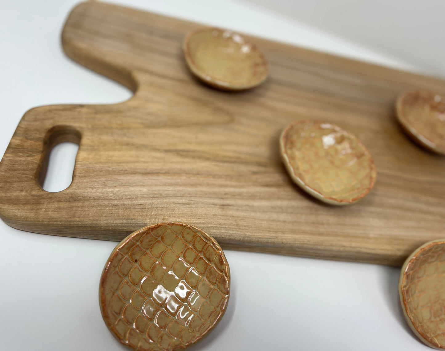 Charcuterie Board Set | Handcrafted Woodworking | Sugar Maple V-Handle