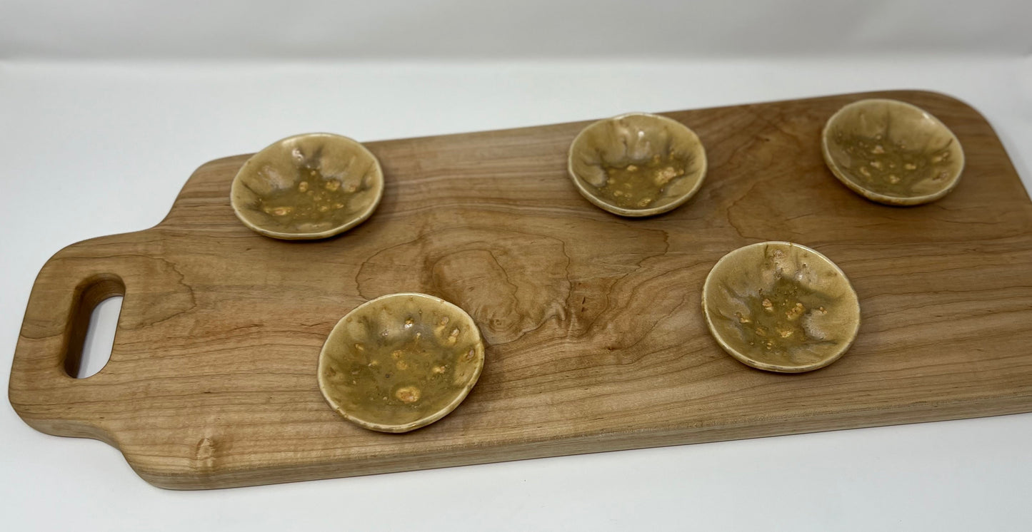 Charcuterie Board Set | Handcrafted Woodworking | Sugar Maple Sleek-Handle