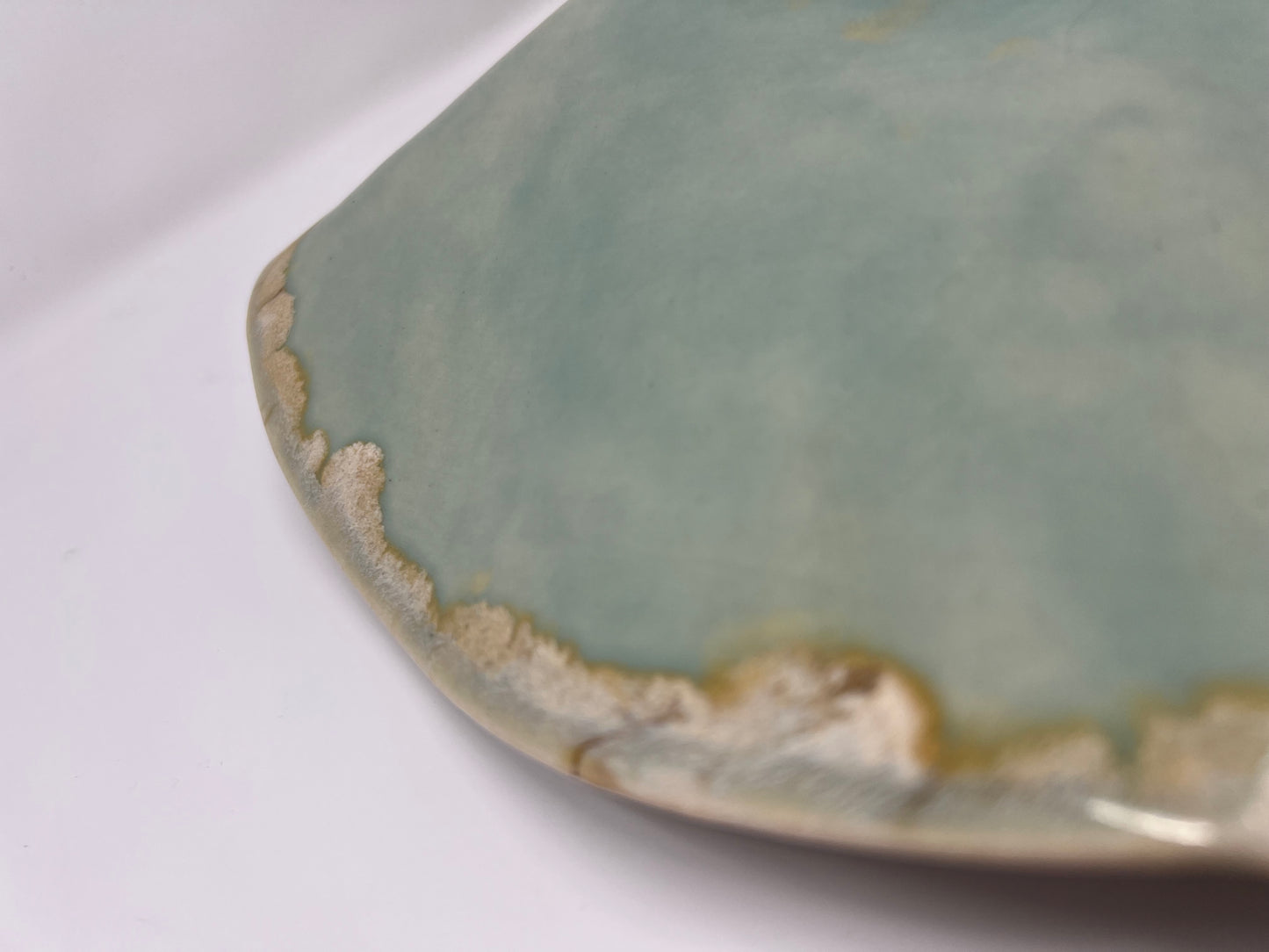 Large Wavy Bowl | Handmade Pottery & Ceramics | Riverstone Bloom - Cream & Mineral Accents