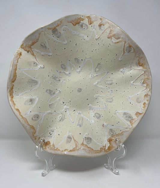 Large Wavy Bowl | Handmade Pottery & Ceramics | Winter Radiance