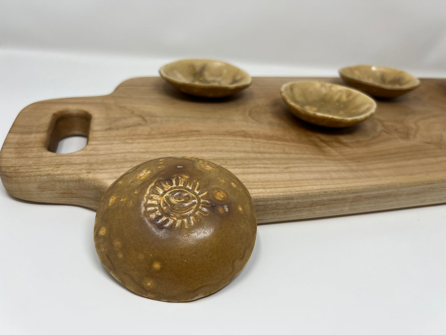 Charcuterie Board Set | Handcrafted Woodworking | Sugar Maple Sleek-Handle