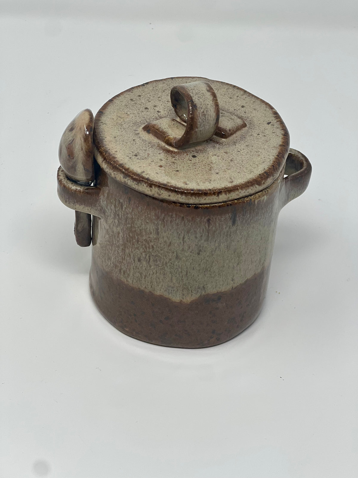 Lidded jar with spoon