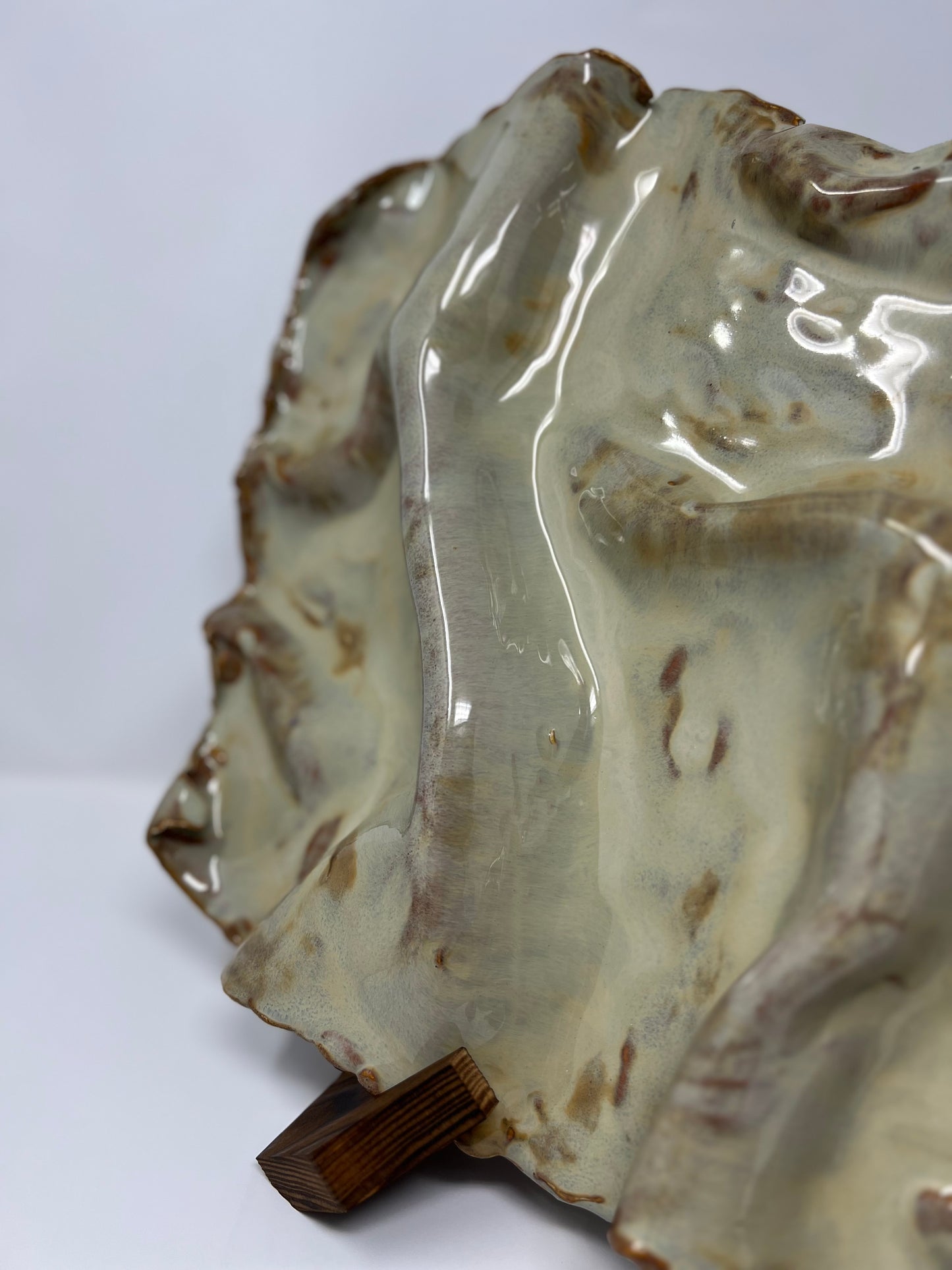 Decorative Ceramic Art Piece | Handcrafted Pottery | “The Essence of Fabric” Functional Display