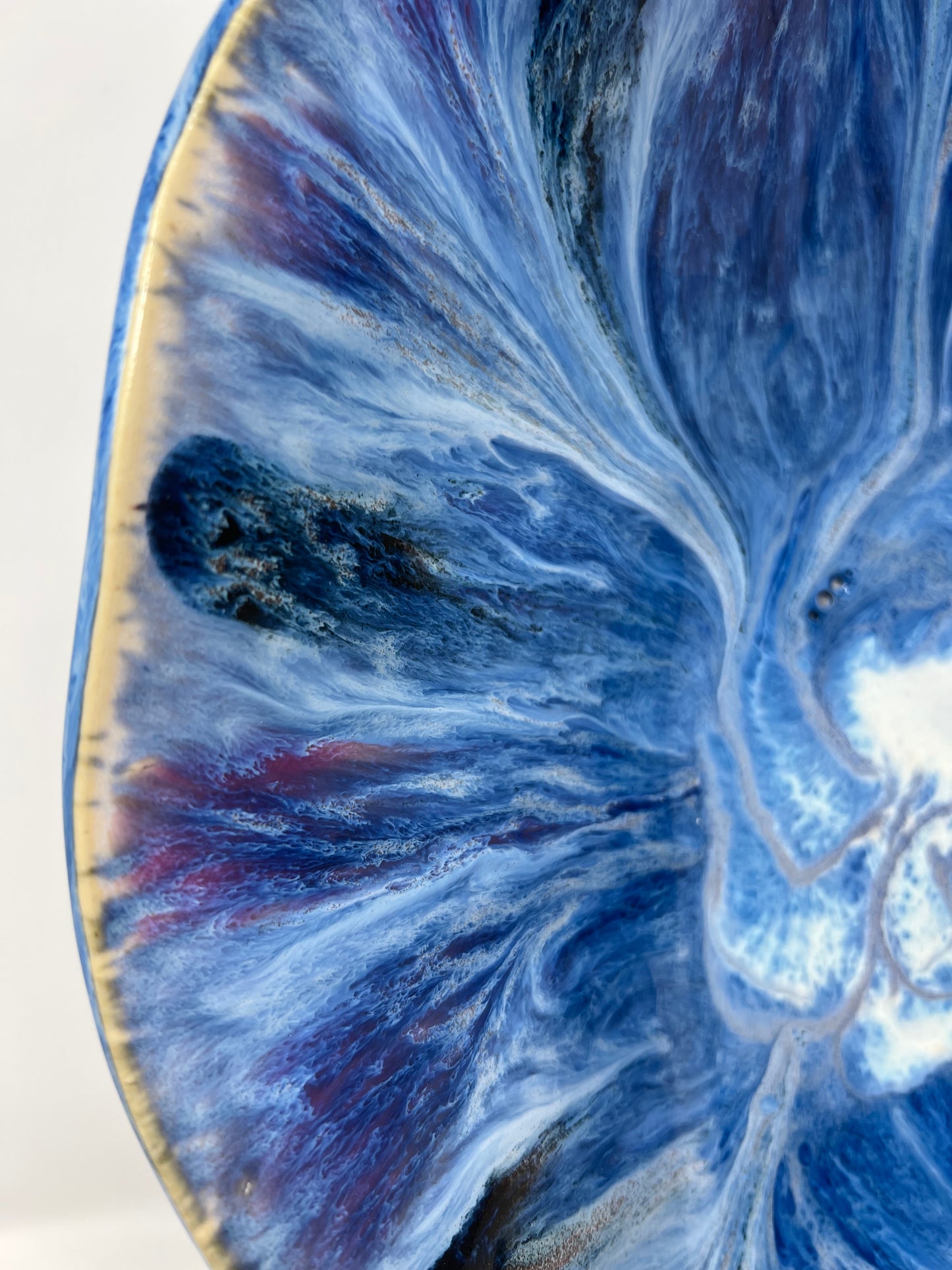 Large Wavy Bowl | Handmade Pottery & Ceramics | Glacial Surge (Artist Second)