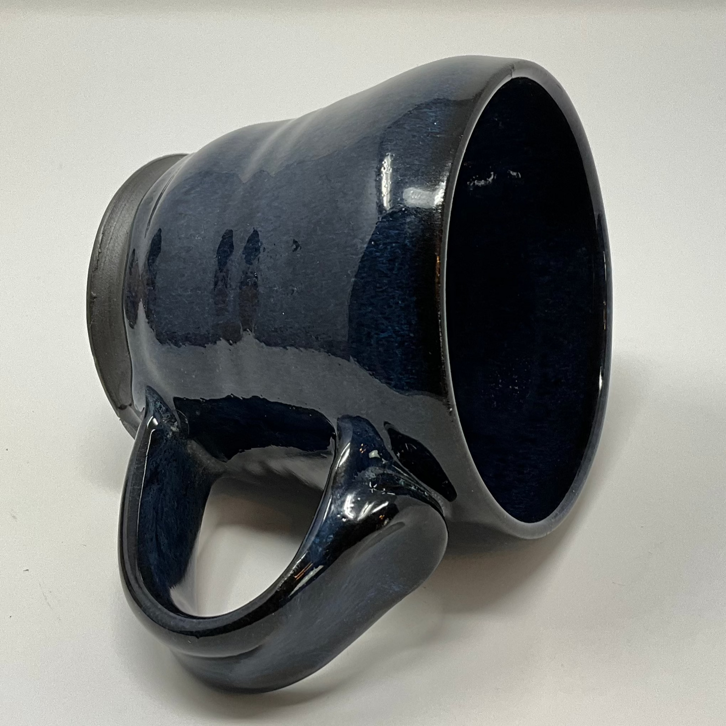 Handmade Ceramic Coffee Mug -Deep Sea Glazing - Side view