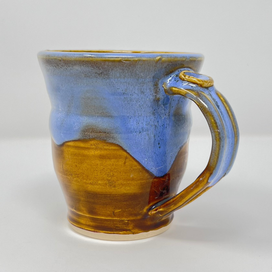 Handmade Ceramic Coffee Mug - Sky Blue Glazing