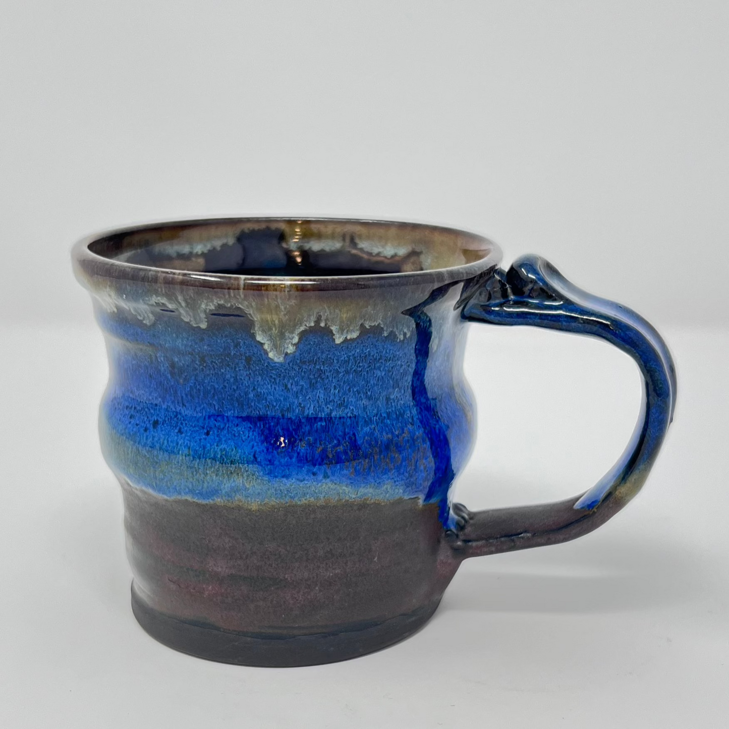 Handmade Ceramic Coffee Mug - Storm Blue Glazing