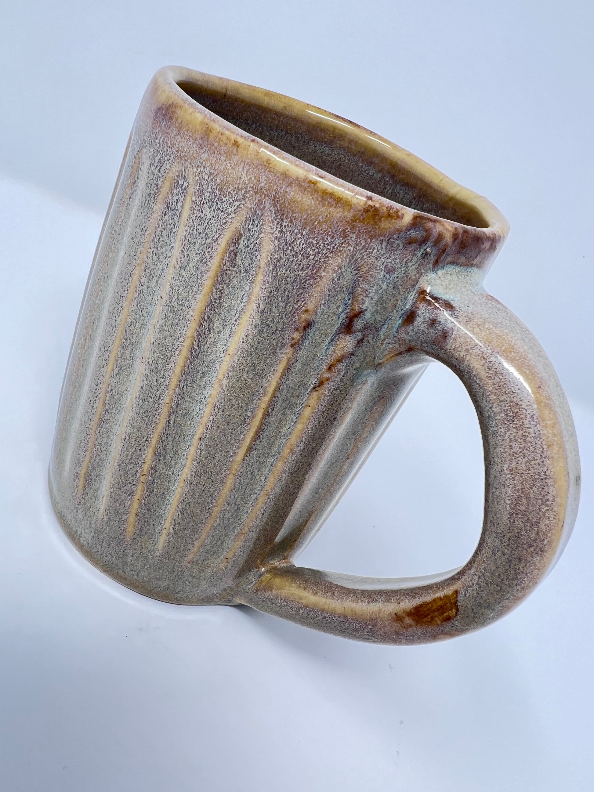 Handmade Ceramic Coffee Mug - Antique Glazing - Side view