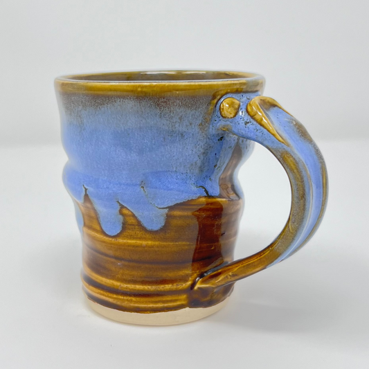 Handmade Ceramic Coffee Mug - Sky Blue Glazing