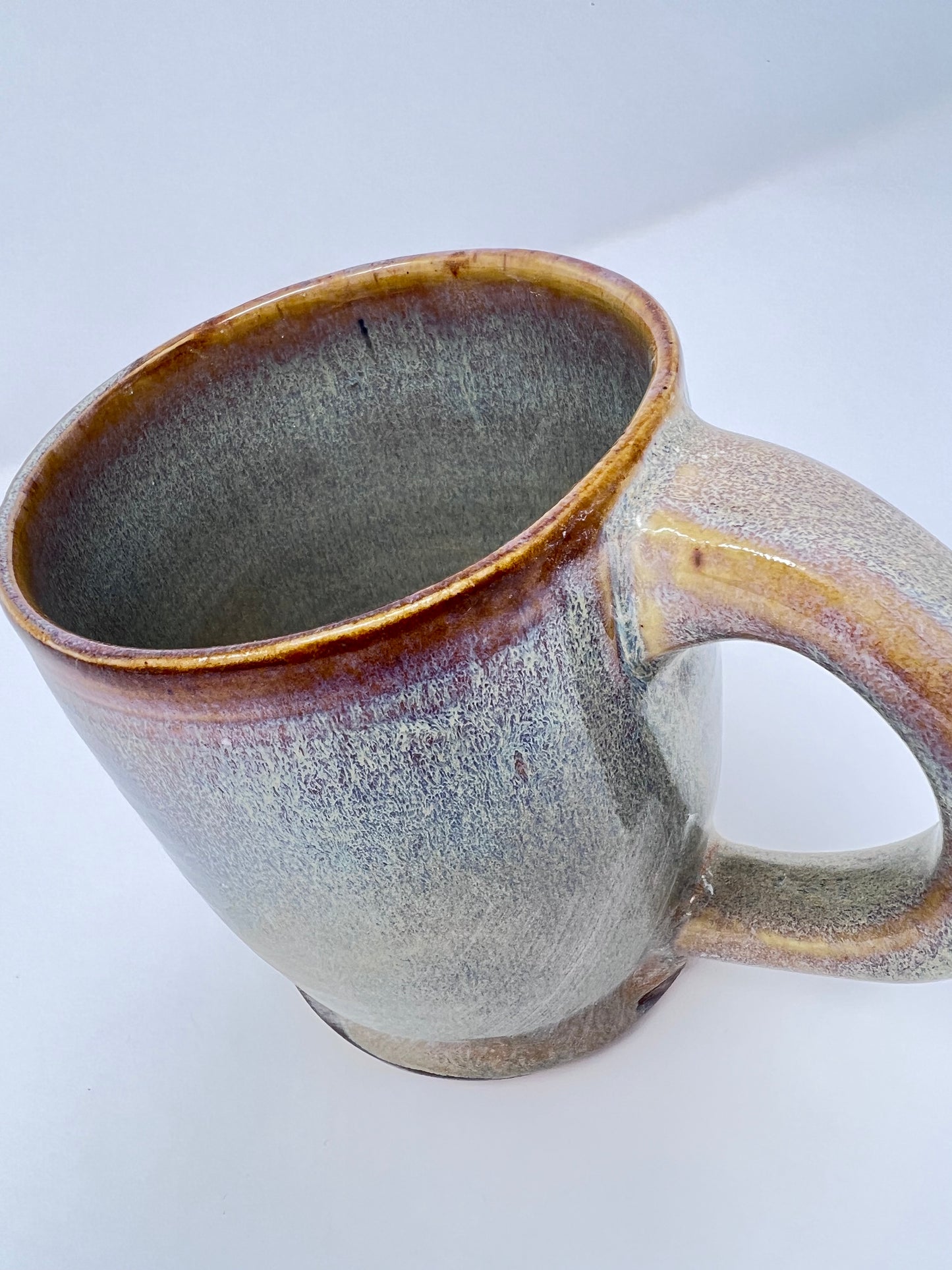 Handmade Ceramic Coffee Mug -Antique Glazing - Top view 