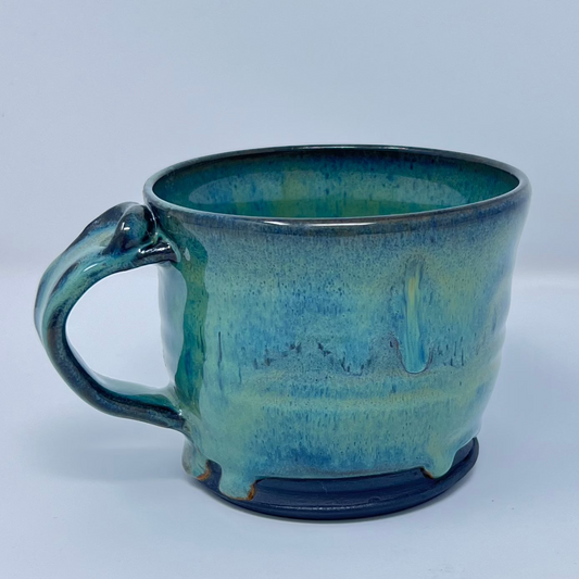 Handmade Ceramic Coffee Mug - Moss Green Glazing