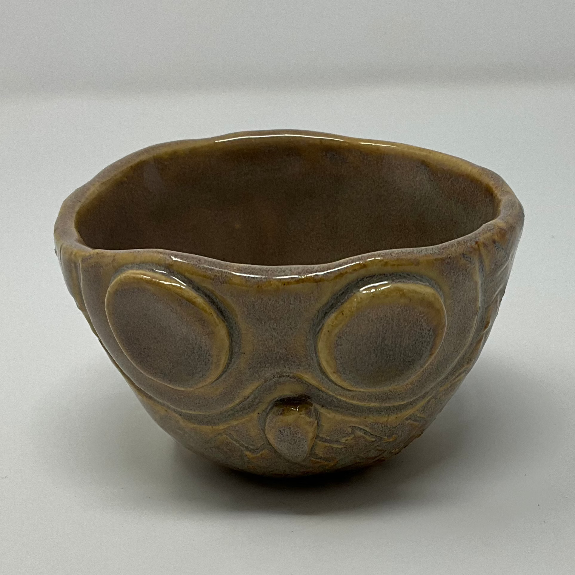 Handmade Ceramic Trinket Dish - Small Owl Shaped Dish