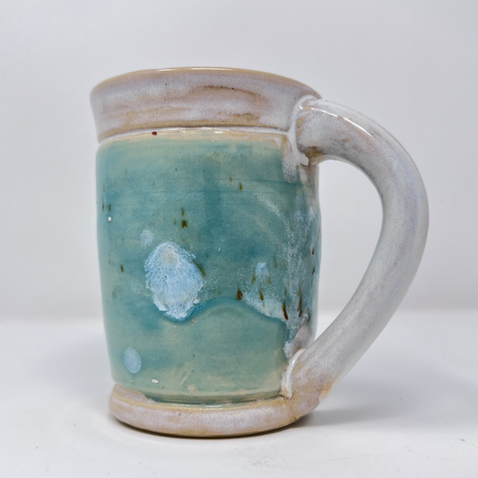 Handmade Ceramic Coffee Mug - Seabreeze Splash Glazing