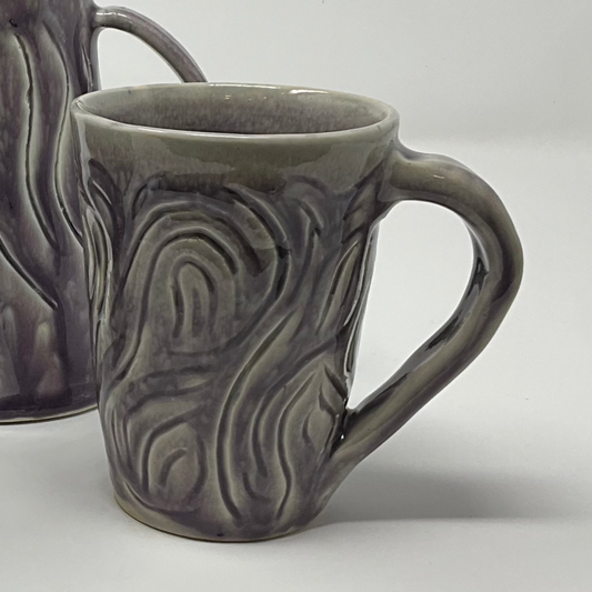 Handmade Ceramic Coffee Mug - Purple Glazing