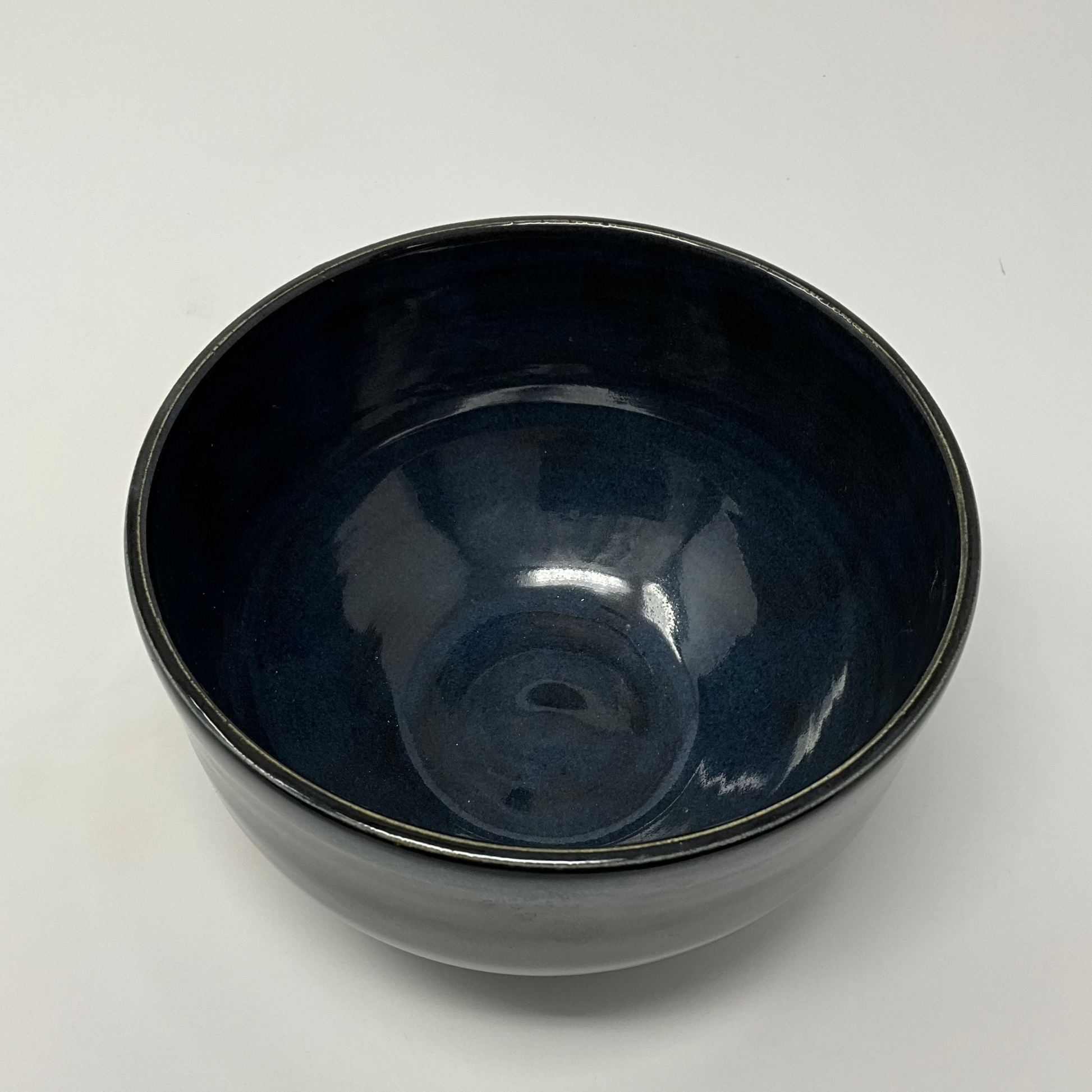 Handmade Ceramic Bowl – Deep Sea Collection, 6” Round, 3.5” Tall